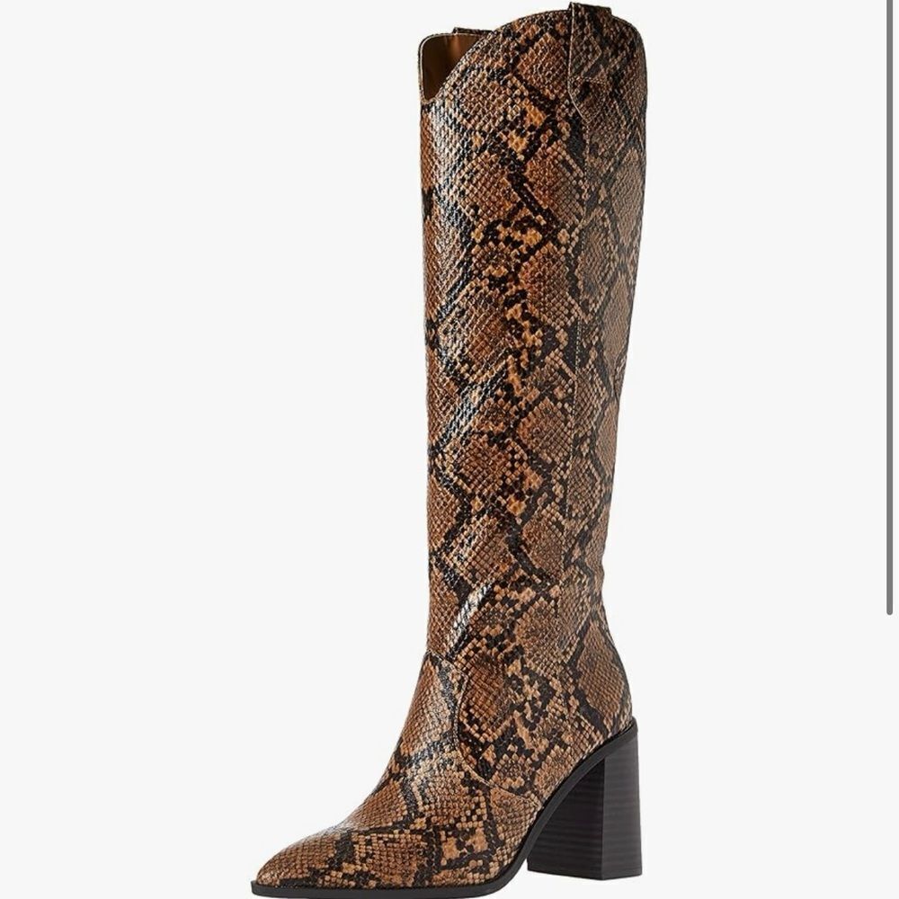 The Drop Women's Cassandra Knee-high Western Boot Overknee, NWT